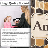 Geometric Hexagon Honeycomb Pattern Neutral Brown Tones Seamless  Personalised Custom Name Super Soft Fleece Blanket Bed Sofa Throw