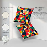 Custom Name Abstract Mid Century Curved Shapes Texture Seamless Square Filled Cushion Throw Pillow Sofa Bed Home Decor Zip Washable UK Made