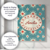 Personalised Name Abstract Starburst Custom Premium Decorative Design Modern Room Accent Canvas Wall Art Print Decor Picture Ready to Hang