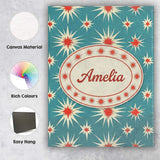 Personalised Name Abstract Starburst Custom Premium Decorative Design Modern Room Accent Canvas Wall Art Print Decor Picture Ready to Hang
