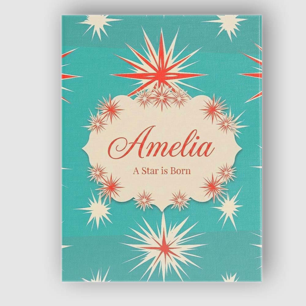 Personalised Name Abstract Large Starburst Custom  Unique Gift Idea Elegant Feature Canvas Wall Art Print Decor Picture Ready to Hang
