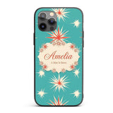 Abstract Large Starburst Shapes Minimal Seamless Custom Name Protective Phone Case Mobile Cover Durable Everyday Smartphone Shock Resistant