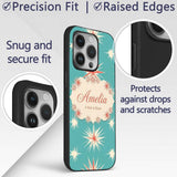 Abstract Large Starburst Shapes Minimal Seamless Custom Name Protective Phone Case Mobile Cover Durable Everyday Smartphone Shock Resistant
