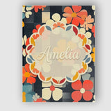 Personalised Name Abstract Floral Daisy Custom  Modern Room Accent Elegant Feature Canvas Wall Art Print Decor Picture Ready to Hang