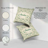 Custom Name Textured Forest Pine Trees Painterly Seamless Lovely Square Filled Cushion Throw Pillow Sofa Bed Home Decor Zip Washable UK Made