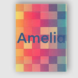 Personalised Name Abstract Gradient Square Custom  Unique Gift Idea Elegant Feature Canvas Wall Art Print Decor Picture Ready to Hang