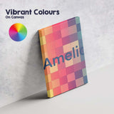 Personalised Name Abstract Gradient Square Custom  Unique Gift Idea Elegant Feature Canvas Wall Art Print Decor Picture Ready to Hang