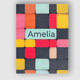 Personalised Name Abstract Textured Square Custom  Unique Gift Idea Elegant Feature Canvas Wall Art Print Decor Picture Ready to Hang