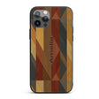 Abstract Warm Tone Geometric Decorative Design Custom Name Protective Phone Case Mobile Cover Durable Everyday Smartphone Shock Resistant