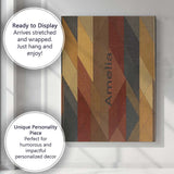 Personalised Name Abstract Warm Tone Custom Premium Decorative Design Modern Room Accent Canvas Wall Art Print Decor Picture Ready to Hang