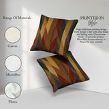 Custom Name Abstract Warm Tone Geometric Faceted Shapes Seamless Square Filled Cushion Throw Pillow Sofa Bed Home Decor Zip Washable UK Made