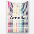 Abstract Colorful Polka Dot Gradient Stripes Seamless Pattern Name  Personalised Custom Name Super Soft Fleece Blanket Bed Sofa Throw