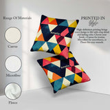 Custom Name Abstract Colorful Triangle Mosaic Geometric Seamless Square Filled Cushion Throw Pillow Sofa Bed Home Decor Zip Washable UK Made