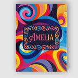 Personalised Name Abstract Spiral Swirl Custom  Modern Room Accent Elegant Feature Canvas Wall Art Print Decor Picture Ready to Hang