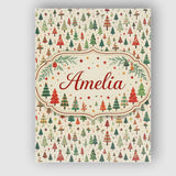 Personalised Name Minimal Christmas Tree Scandinavian Neutral Custom Contemporary Display Canvas Wall Art Print Decor Picture Ready to Hang
