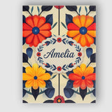 Personalised Name Abstract Bold Floral Custom  Modern Room Accent Elegant Feature Canvas Wall Art Print Decor Picture Ready to Hang