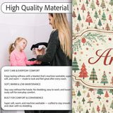 Minimal Christmas Tree Scandinavian Neutral Seamless Pattern Lovely  Personalised Custom Name Super Soft Fleece Blanket Bed Sofa Throw