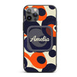 Abstract Organic Curved Shapes Printed Design Custom Name Protective Phone Case Mobile Cover Durable Everyday Smartphone Shock Resistant
