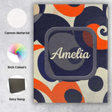 Personalised Name Abstract Organic Curved Custom  Unique Gift Idea Elegant Feature Canvas Wall Art Print Decor Picture Ready to Hang