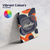 Personalised Name Abstract Organic Curved Custom  Unique Gift Idea Elegant Feature Canvas Wall Art Print Decor Picture Ready to Hang