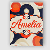 Personalised Name Abstract Swirl Shapes Custom  Modern Room Accent Elegant Feature Canvas Wall Art Print Decor Picture Ready to Hang