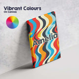 Personalised Name Abstract Curved Ribbon Custom  Unique Gift Idea Elegant Feature Canvas Wall Art Print Decor Picture Ready to Hang