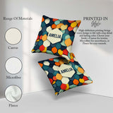 Custom Name Abstract Hexagon Geometric Tiles Color Grid Seamless Square Filled Cushion Throw Pillow Sofa Bed Home Decor Zip Washable UK Made