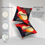 Custom Name Abstract Halftone Pop Art Bold Color Splash Seamless Square Filled Cushion Throw Pillow Sofa Bed Home Decor Zip Washable UK Made
