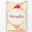 Abstract Layered Square Pastel Gradient Soft Blend Seamless Pattern  Personalised Custom Name Super Soft Fleece Blanket Bed Sofa Throw