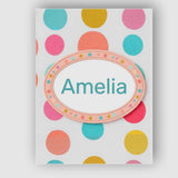 Personalised Name Abstract Colorful Polka Custom  Unique Gift Idea Elegant Feature Canvas Wall Art Print Decor Picture Ready to Hang