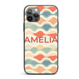 Abstract Layered Wavy Lines Soft Pastel Flowing Custom Name Protective Phone Case Mobile Cover Durable Everyday Smartphone Shock Resistant