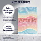 Personalised Name Abstract Soft Gradient Custom  Unique Gift Idea Elegant Feature Canvas Wall Art Print Decor Picture Ready to Hang