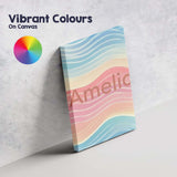 Personalised Name Abstract Soft Gradient Custom  Unique Gift Idea Elegant Feature Canvas Wall Art Print Decor Picture Ready to Hang