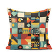 Custom Name Abstract Bauhaus Geometric Grid Color Block Seamless Square Filled Cushion Throw Pillow Sofa Bed Home Decor Zip Washable UK Made