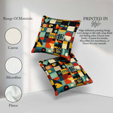 Custom Name Abstract Bauhaus Geometric Grid Color Block Seamless Square Filled Cushion Throw Pillow Sofa Bed Home Decor Zip Washable UK Made