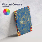 Personalised Name Abstract Firework Starburst Custom Unique Gift Idea Modern Room Accent Canvas Wall Art Print Decor Picture Ready to Hang
