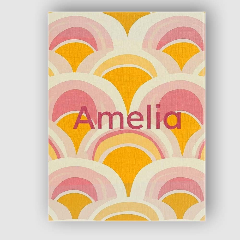 Personalised Name Abstract Deco Fan Custom  Stylish Home Interior Elegant Feature Canvas Wall Art Print Decor Picture Ready to Hang