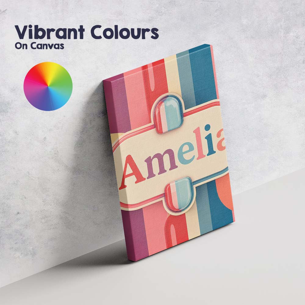 Personalised Name Abstract Soft Gradient Custom  Unique Gift Idea Elegant Feature Canvas Wall Art Print Decor Picture Ready to Hang