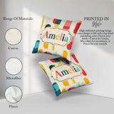 Custom Name Abstract Textured Shapes Color Block Modern Seamless Square Filled Cushion Throw Pillow Sofa Bed Home Decor Zip Washable UK Made