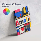 Personalised Name Bauhaus Inspired Abstract Custom  Bespoke Interior Contemporary Canvas Wall Art Print Decor Picture Ready to Hang