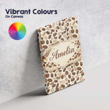 Personalised Name Coffee Beans Minimal Tan Background Seamless Custom Modern Room Accent Canvas Wall Art Print Decor Picture Ready to Hang