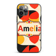 Modern Abstract Rounded Shapes Minimal Seamless Custom Name Protective Phone Case Mobile Cover Durable Everyday Smartphone Shock Resistant