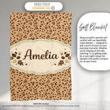 Coffee Beans Rich Brown Dense Seamless Pattern Perfect Gift for Her  Personalised Custom Name Super Soft Fleece Blanket Bed Sofa Throw