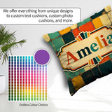Custom Name Rounded Square Color Grid Pattern Seamless Name Cute Square Filled Cushion Throw Pillow Sofa Bed Home Decor Zip Washable UK Made
