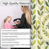 Fresh Green Yellow Leaf Botanical Nature Pattern Seamless Custom  Personalised Custom Name Super Soft Fleece Blanket Bed Sofa Throw