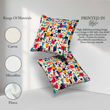 Custom Name Playful Colorful Geometric Dots and Squares Abstract Square Filled Cushion Throw Pillow Sofa Bed Home Decor Zip Washable UK Made