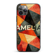 Hexagon Mosaic Colorful Geometric Printed Design Custom Name Protective Phone Case Mobile Cover Durable Everyday Smartphone Shock Resistant