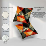 Custom Name Hexagon Mosaic Colorful Geometric Seamless Name Cute Square Filled Cushion Throw Pillow Sofa Bed Home Decor Zip Washable UK Made