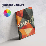 Personalised Name Hexagon Mosaic Colorful Custom  Unique Gift Idea Elegant Feature Canvas Wall Art Print Decor Picture Ready to Hang