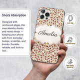 Watercolor Coffee Beans Mixed Seeds Seamless Custom Name Protective Phone Case Mobile Cover Durable Everyday Smartphone Shock Resistant